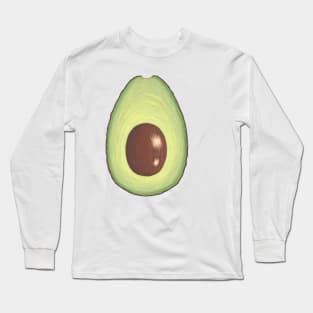 Avocado Fruit Health Food T Shirt Print Kitchen Art Long Sleeve T-Shirt